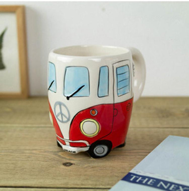 Kalsten | GroovyCup Camperbus Mug – Retro Ceramic Coffee Mug 330ml