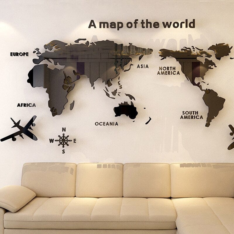 Skanto | 3D World Map Wall Sticker