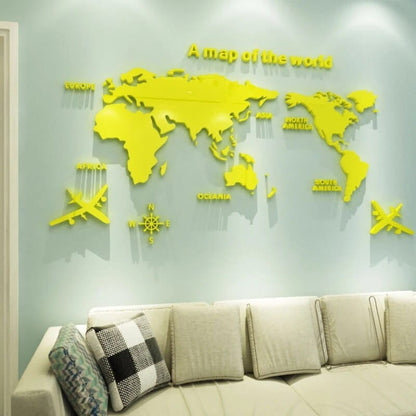 Skanto | 3D World Map Wall Sticker