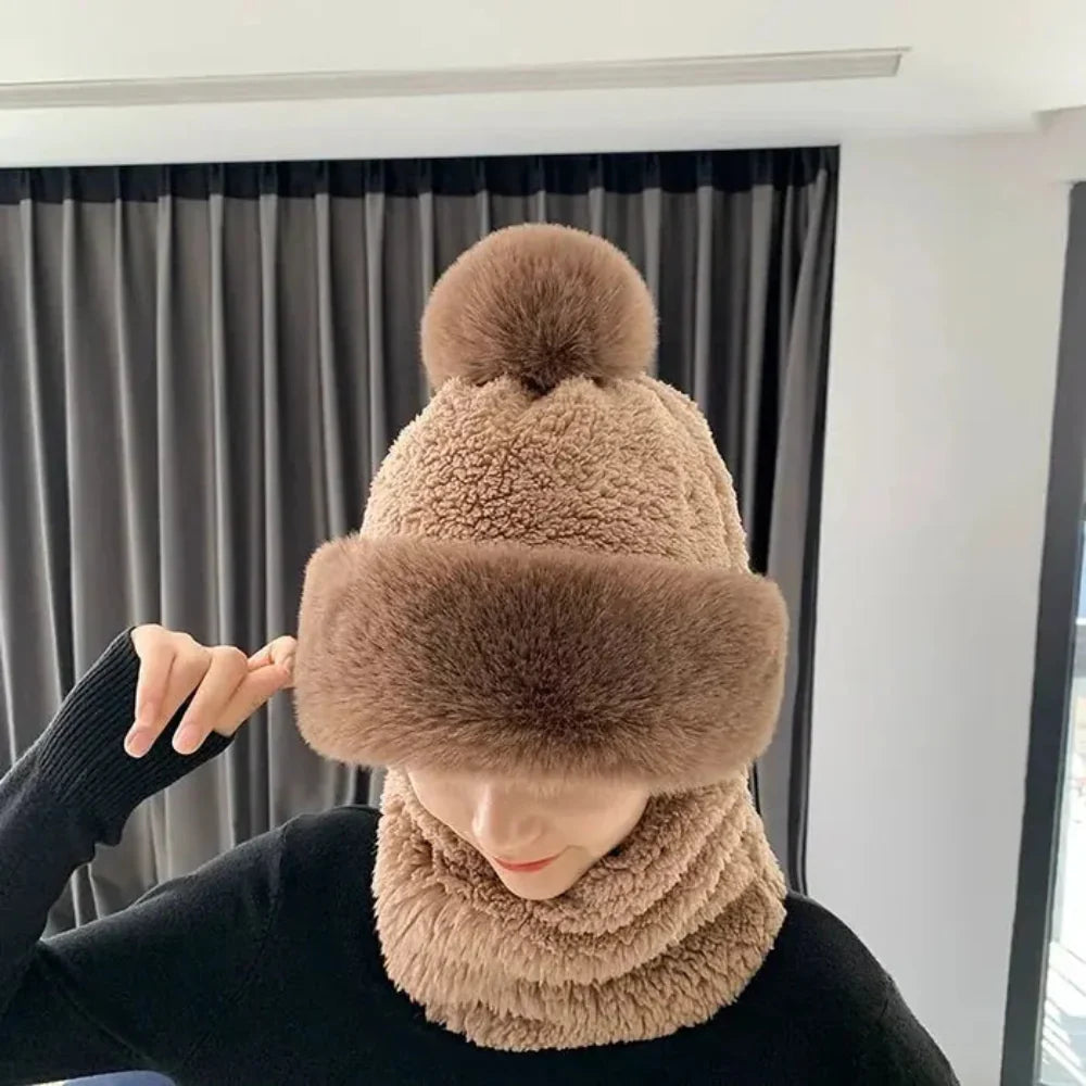 Winter Faux Fur Hat Scarf Set Kalsten