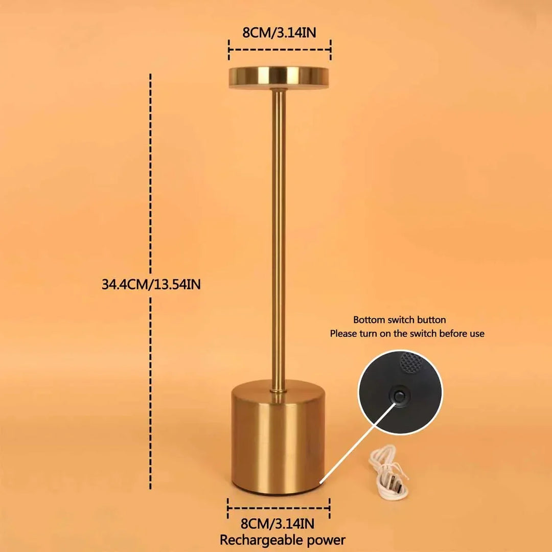 Wireless Metal LED Table Lamp - LumiMetal | Kalsten