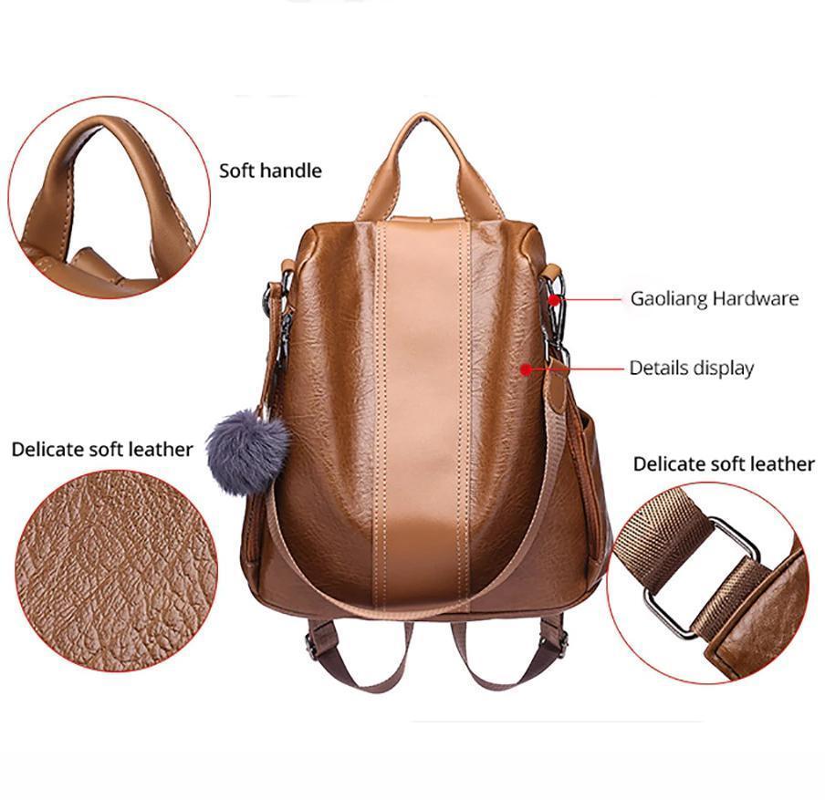Kalsten | Women's Anti-theft Leather Backpack