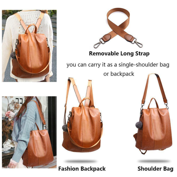 Kalsten | Women's Anti-theft Leather Backpack