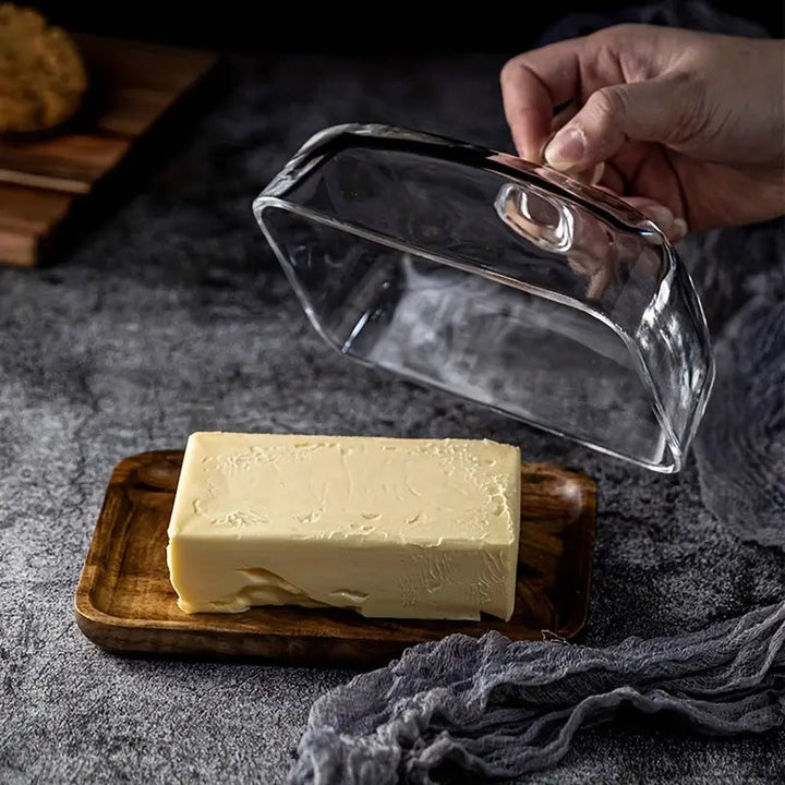 Kalsten | Wood and Glass Butter Holder - ButterElegance