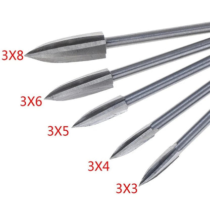 Brehn | 5-piece Wood Carving & Engraving Drill Bit Set | High-Speed Steel (HSS) | 3mm Universal Shank | Precision Router Bits for Wood, Acrylic & PVC | Professional DIY Accessories