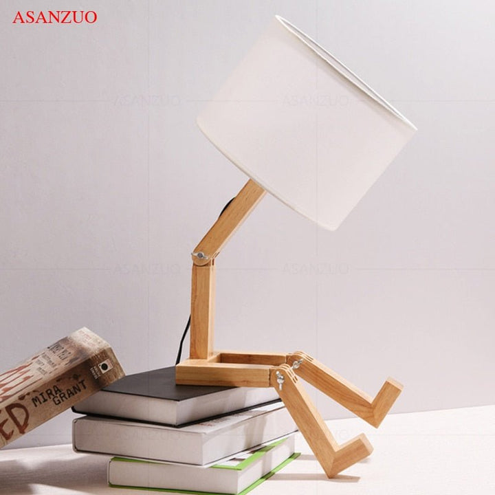 Wood Boy Shape LED Desk Lamp Desk Ornament | Kalsten