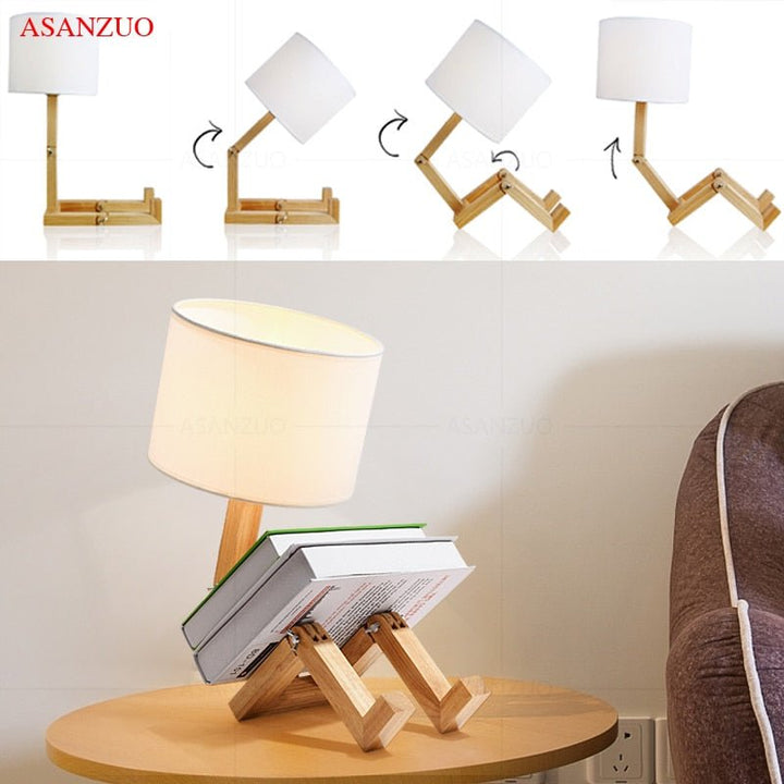 Wood Boy Shape LED Desk Lamp Desk Ornament | Kalsten