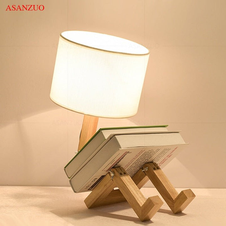 Wood Boy Shape LED Desk Lamp Desk Ornament | Kalsten
