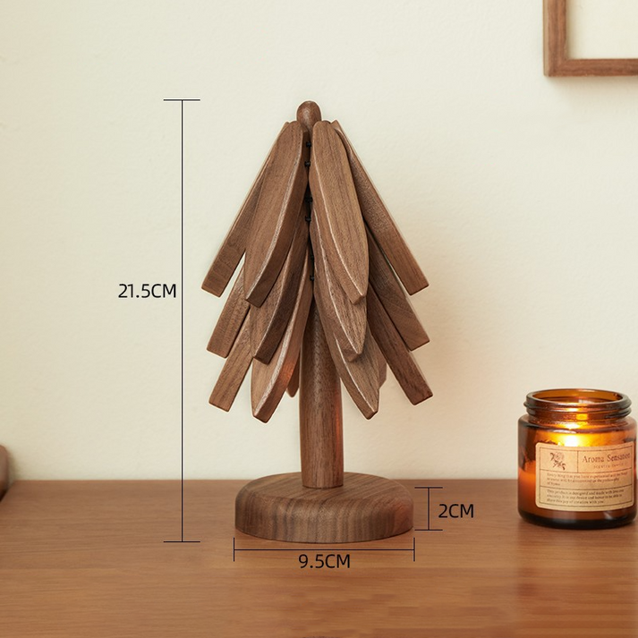 Wood-Look Coaster Set