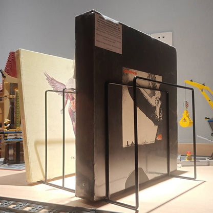 Book and record stand made of wrought iron