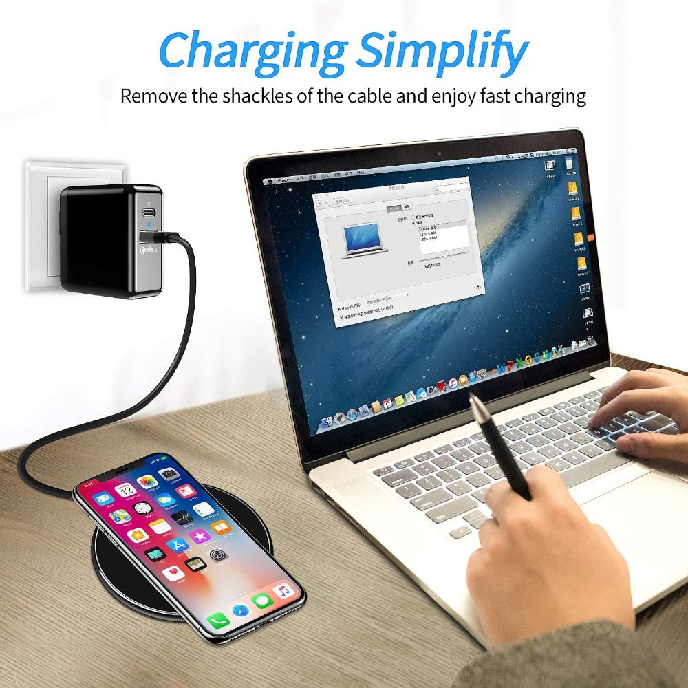 Kalsten | 30W Fast Wireless Charging Pad | Premium USB C Charging Cable MagSafe Charger for Apple iPhone, Samsung & Android - Fast Wireless Charging Pad