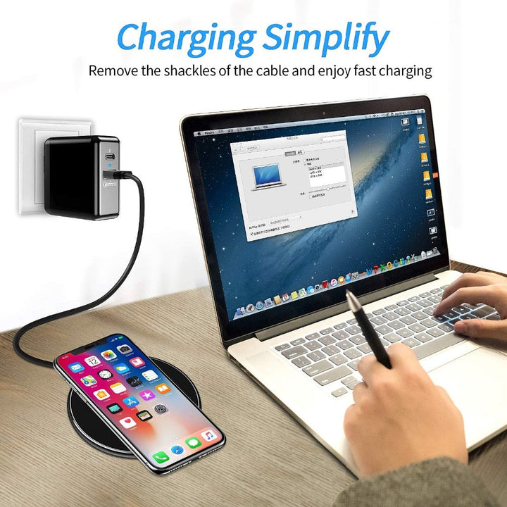 Kalsten | 30W Fast Wireless Charging Pad | Premium USB C Charging Cable MagSafe Charger for Apple iPhone, Samsung & Android - Fast Wireless Charging Pad