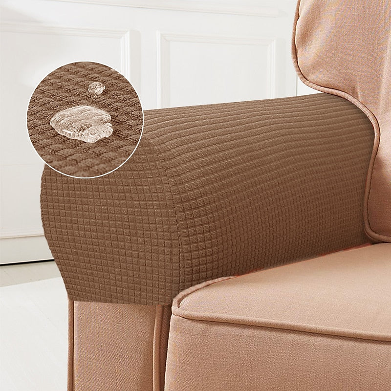 Kalsten | Stretch Armrest Covers – Spandex Covers for Chairs & Armchairs, Set of 2, Bordeaux