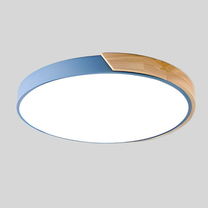 Modern Recessed Wood LED Ceiling Lamp Kalsten