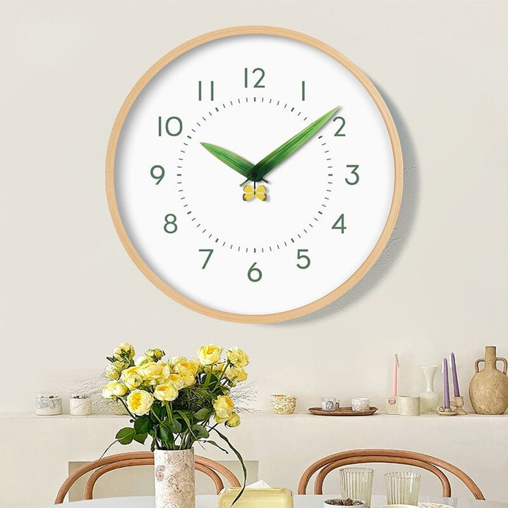 Timeless Perch Clock - Chic Natural Time Clock with Bird and Flowers Kalsten