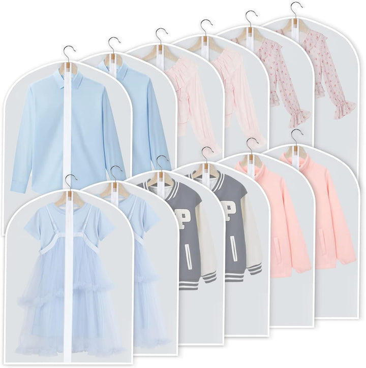 PEVA Garment Cover Set – 24-Pack Hanging Garment Covers in 3 Sizes | Kalsten