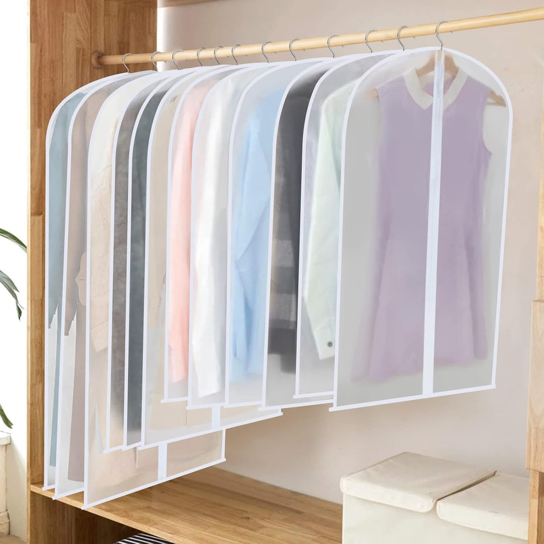 PEVA Garment Cover Set – 24-Pack Hanging Garment Covers in 3 Sizes | Kalsten