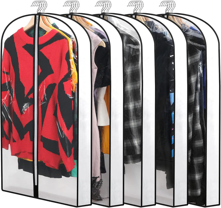 PEVA Garment Cover Set – 24-Pack Hanging Garment Covers in 3 Sizes | Kalsten