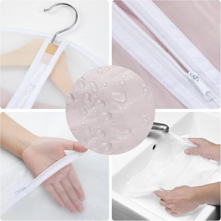PEVA Garment Cover Set – 24-Pack Hanging Garment Covers in 3 Sizes | Kalsten