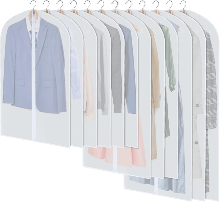 PEVA Garment Cover Set – 24-Pack Hanging Garment Covers in 3 Sizes | Kalsten