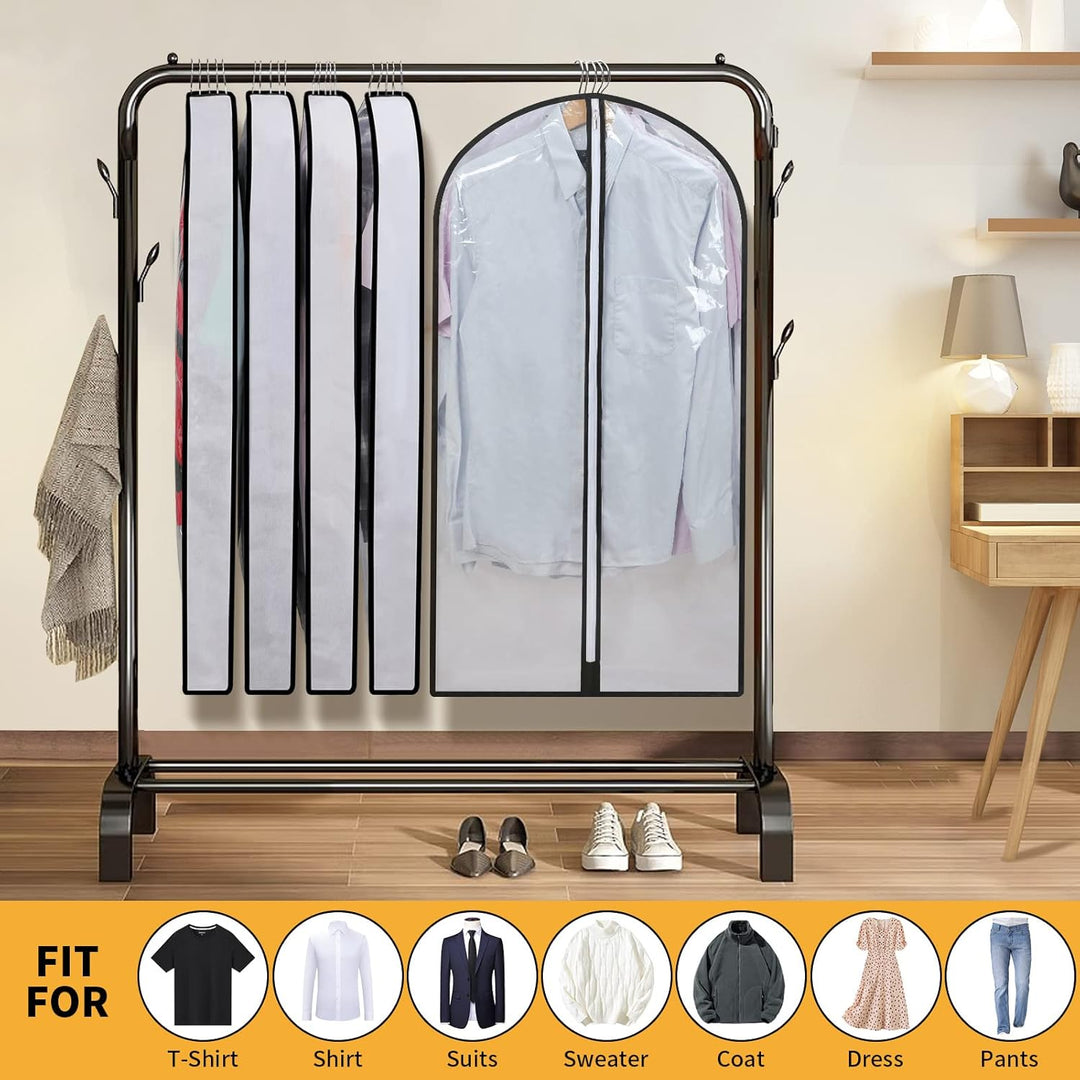 PEVA Garment Cover Set – 24-Pack Hanging Garment Covers in 3 Sizes | Kalsten