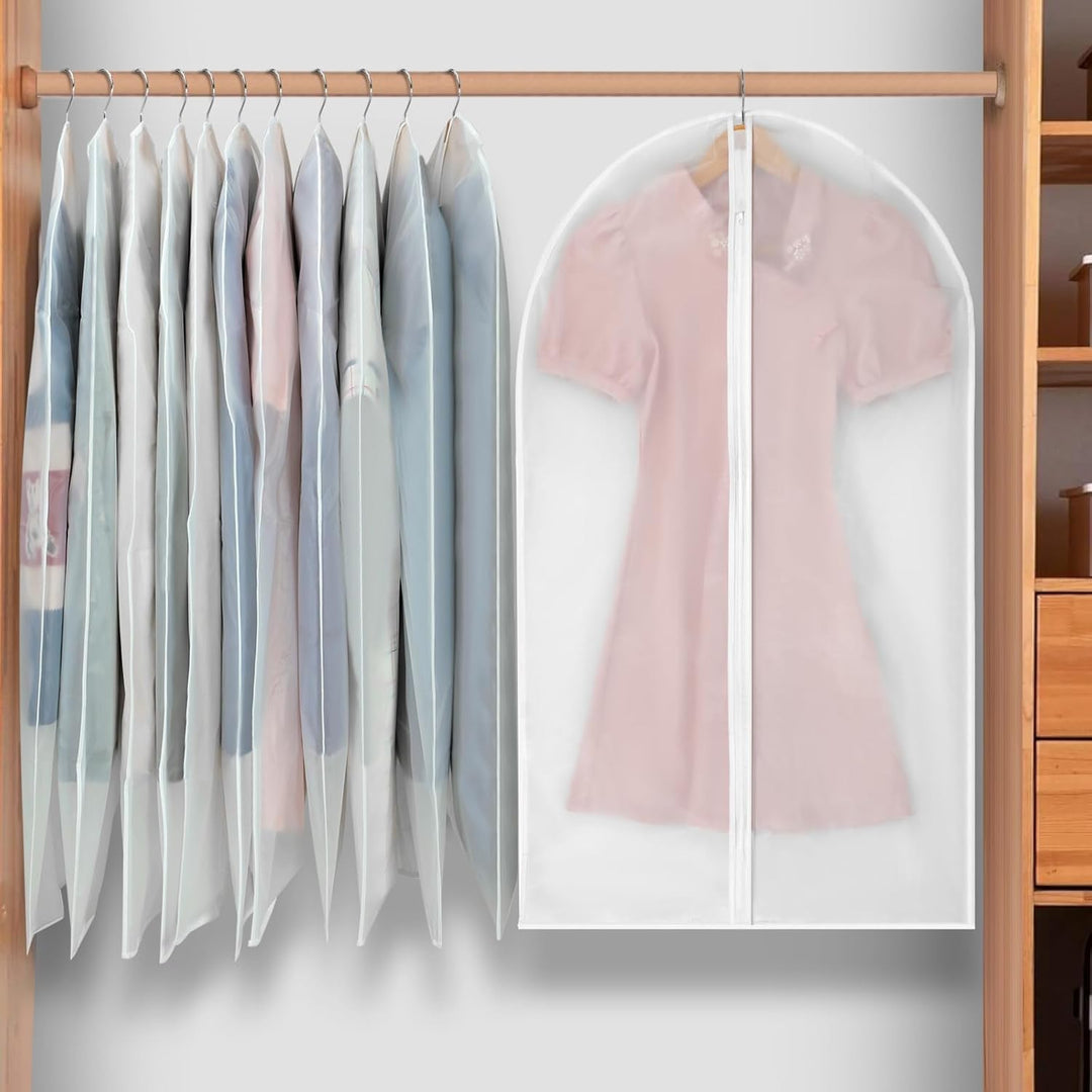 PEVA Garment Cover Set – 24-Pack Hanging Garment Covers in 3 Sizes | Kalsten
