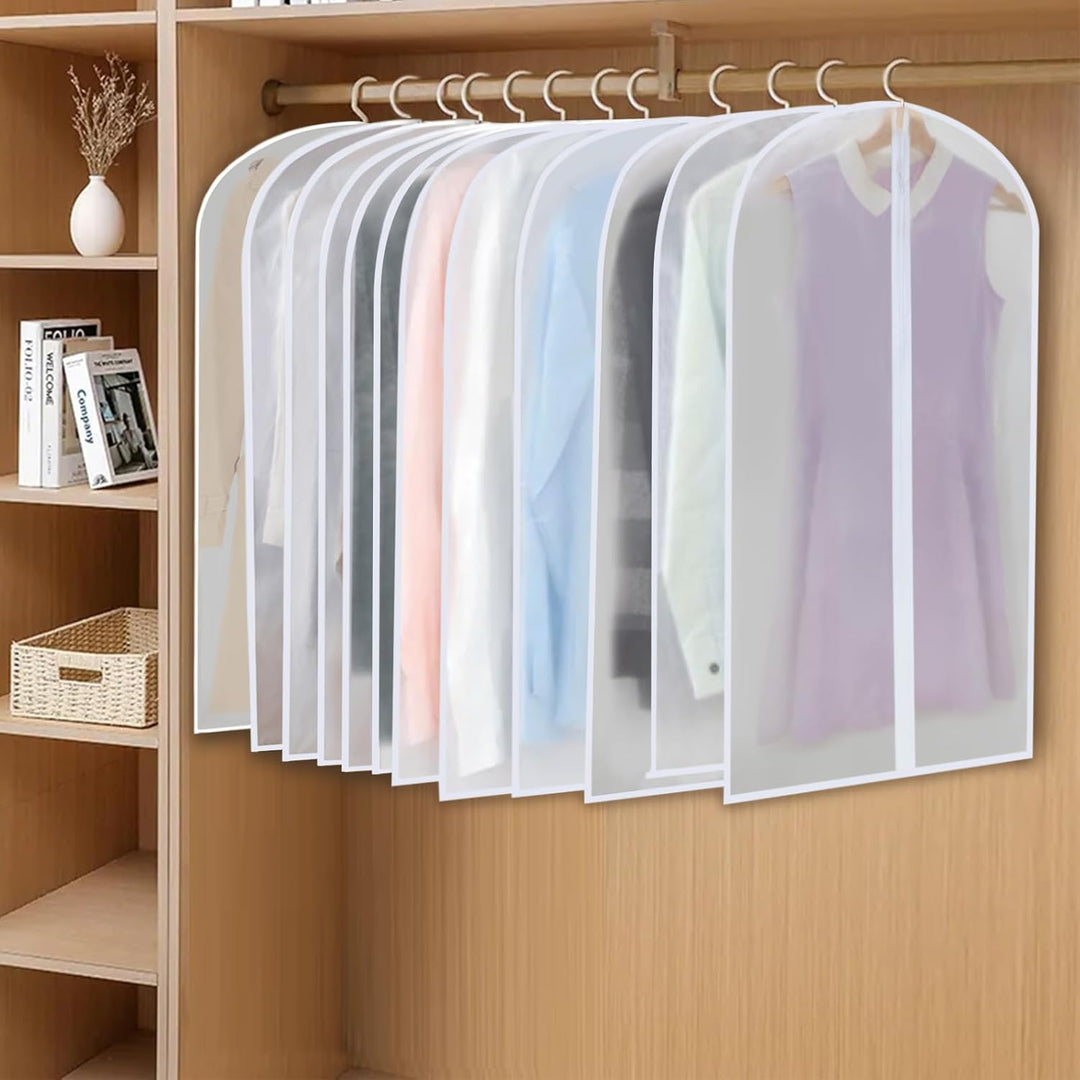 PEVA Garment Cover Set – 24-Pack Hanging Garment Covers in 3 Sizes | Kalsten