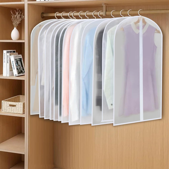 PEVA Garment Cover Set – 24-Pack Hanging Garment Covers in 3 Sizes | Kalsten