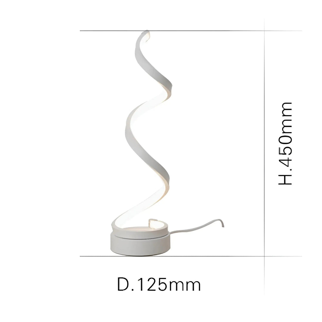 Elegant Spiral Glow LED Desk Lamp – Energy Efficient, Sustainable & Eye-Friendly Design Kalsten