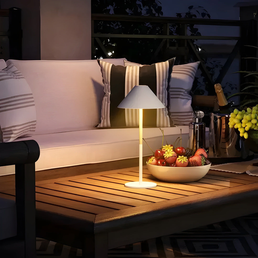 Minimalistic dimmable Touch table lamp - waterproof and rechargeable light Color | Kalsten