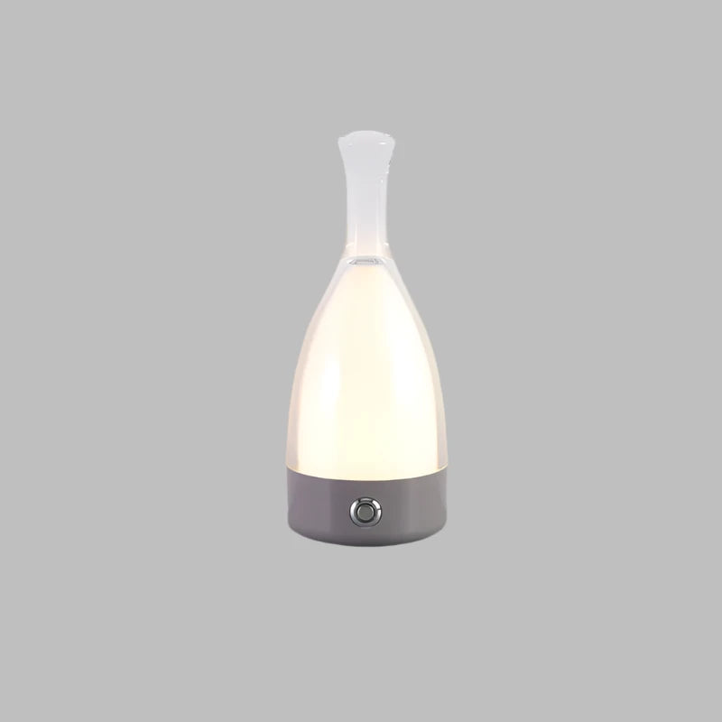 Stylish wine bottle table lamp - Rechargeable with dimmable light Kalsten