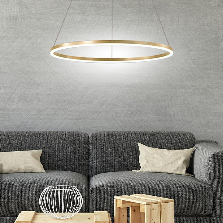 Circle LED Modern Chandelier Pendant Light Hanging Lamp Island Lights | Kalsten